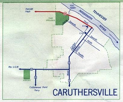 Inset map for Caruthersville, Mo. (1958)