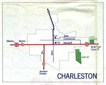 Inset map for Charleston, Mo. (1958)