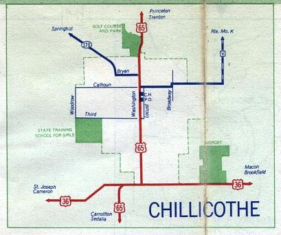 Inset map for Chillicothe, Mo. (1958)