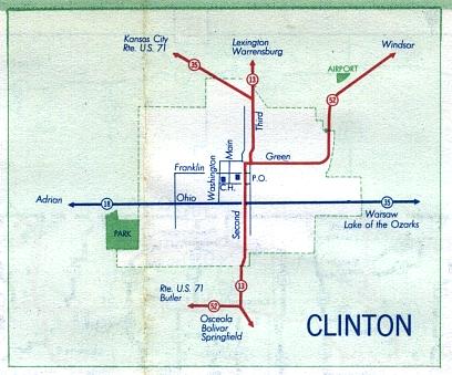 Inset map for Clinton, Mo. (1958)