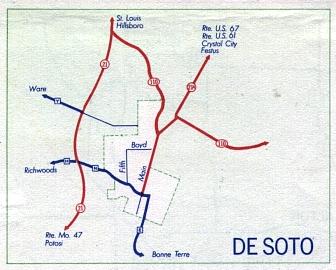 Inset map for De Soto, Mo. (1958)