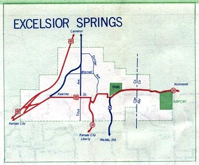 Inset map for Excelsior Springs, Mo. (1958)