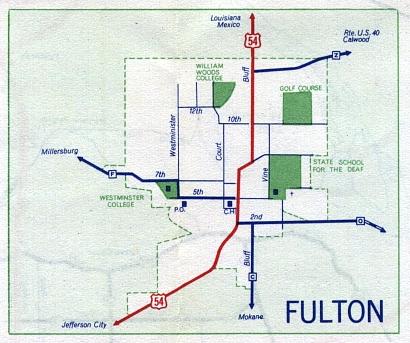 Inset map for Fulton, Mo. (1958)