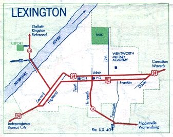 Inset map for Lexington, Mo. (1958)