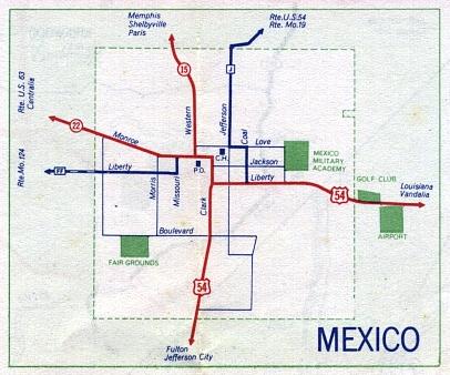 Inset map for Mexico, Mo. (1958)