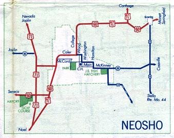 Inset map for Neosho, Mo. (1958)