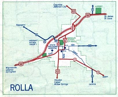 Inset map for Rolla, Mo. (1958)