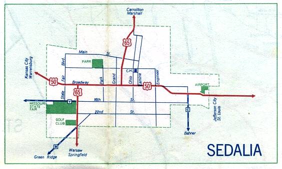 Inset map for Sedalia, Mo. (1958)