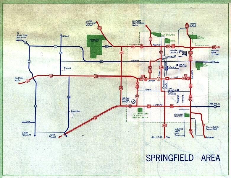Inset map for Springfield, Mo. (1958)