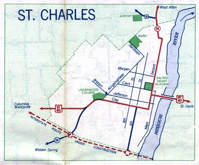 Inset map for St. Charles, Mo. (1958)