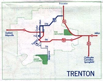 Inset map for Trenton, Mo. (1958)