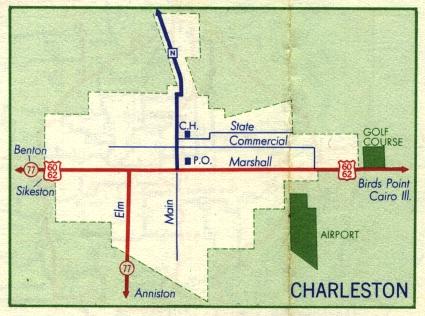 Inset map for Charleston, Mo. (1959)