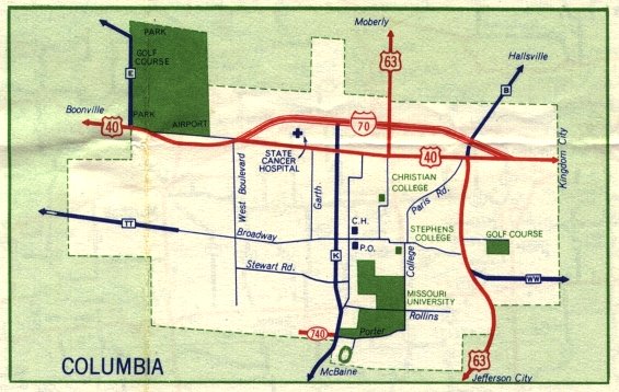 Inset map for Columbia, Mo. (1959)