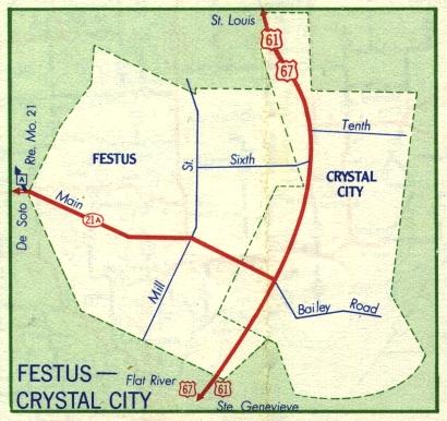 Inset map for Festus and Crystal City, Mo. (1959)