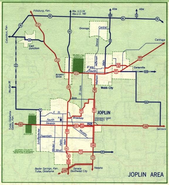 Inset map for Joplin and area, Mo. (1959)