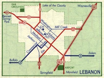 Inset map for Lebanon, Mo. (1959)
