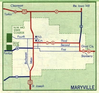 Inset map for Maryville, Mo. (1959)
