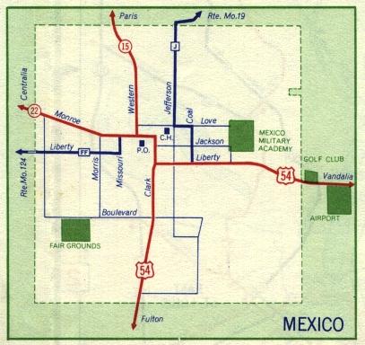Inset map for Mexico, Mo. (1959)