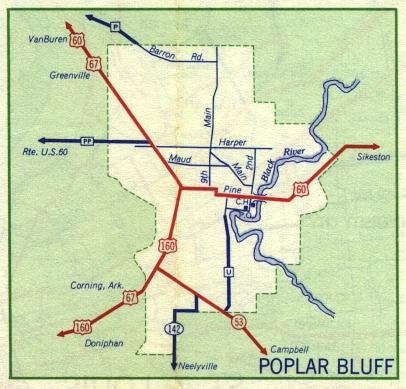 Inset map for Poplar Bluff, Mo. (1959)