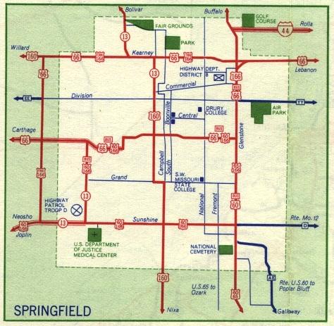 Inset map for Springfield, Mo. (1959)