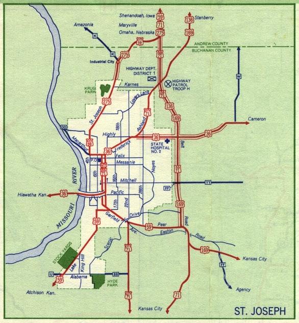 Inset map for St. Joseph, Mo. (1959)
