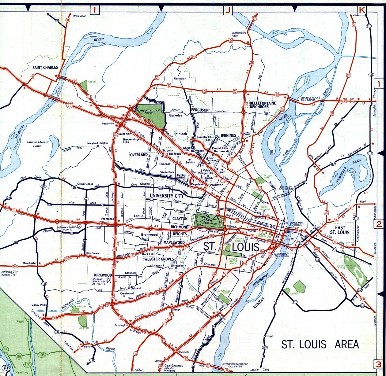 Inset map for St. Louis, Mo. (1959)