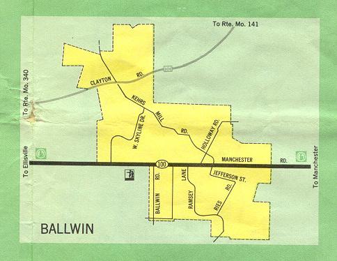 Inset map for Ballwin, Mo. (1969)