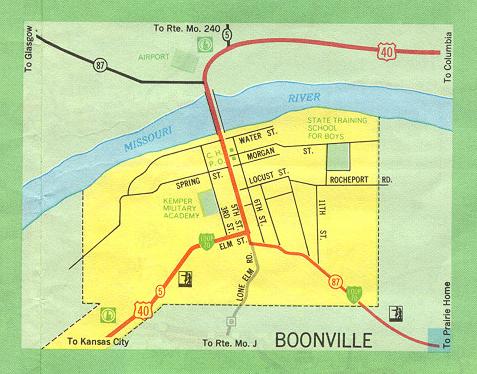 Inset map for Boonville, Mo. (1969)