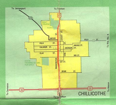 Inset map for Chillicothe, Mo. (1969)