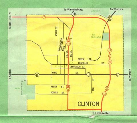 Inset map for Clinton, Mo. (1969)