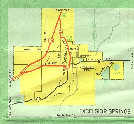 Inset map for Excelsior Springs, Mo. (1969)