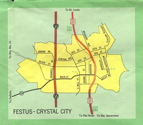 Inset map for Festus-Crystal City, Mo. (1969)
