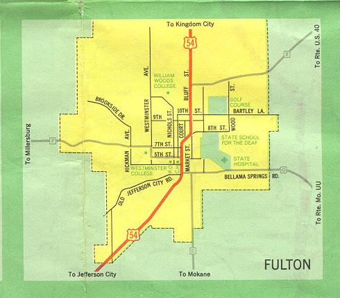 Inset map for Fulton, Mo. (1969)