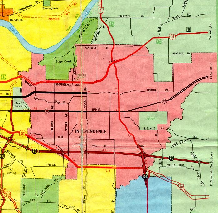 Inset map for Independence, Mo. (1969)