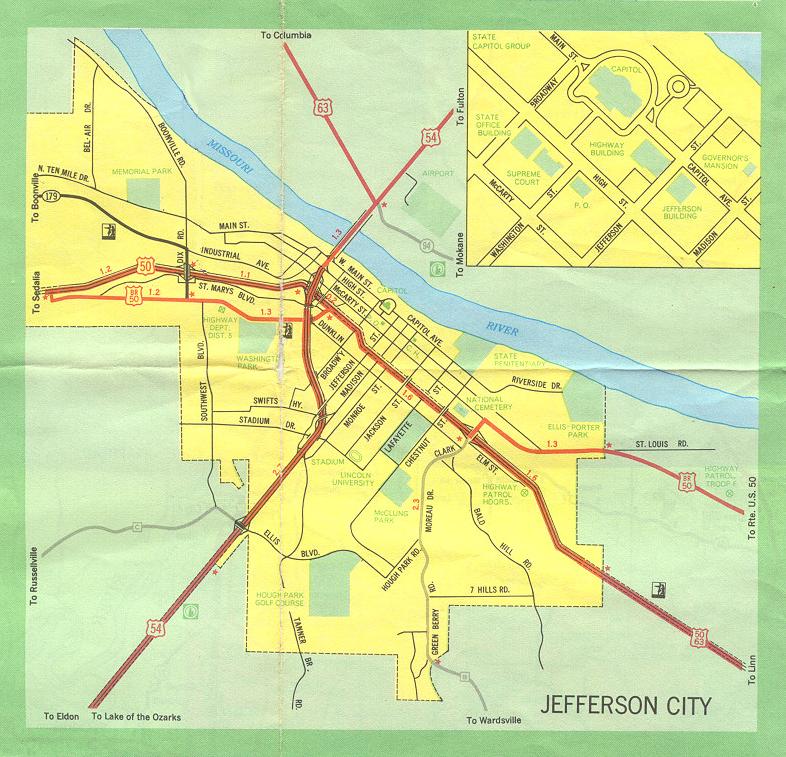 Inset map for Jefferson City, Mo. (1969)