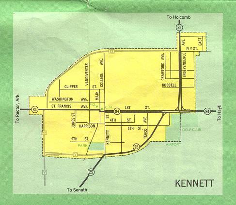 Inset map for Kennett, Mo. (1969)