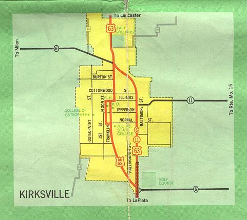 Inset map for Kirksville, Mo. (1969)