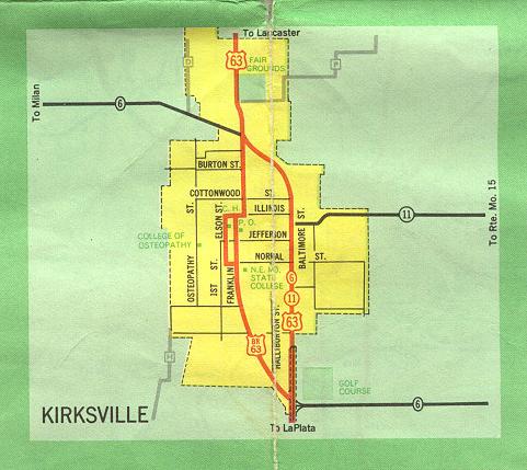 Inset map for Kirksville, Mo. (1969)