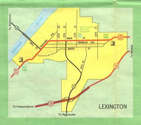 Inset map for Lexington, Mo. (1969)