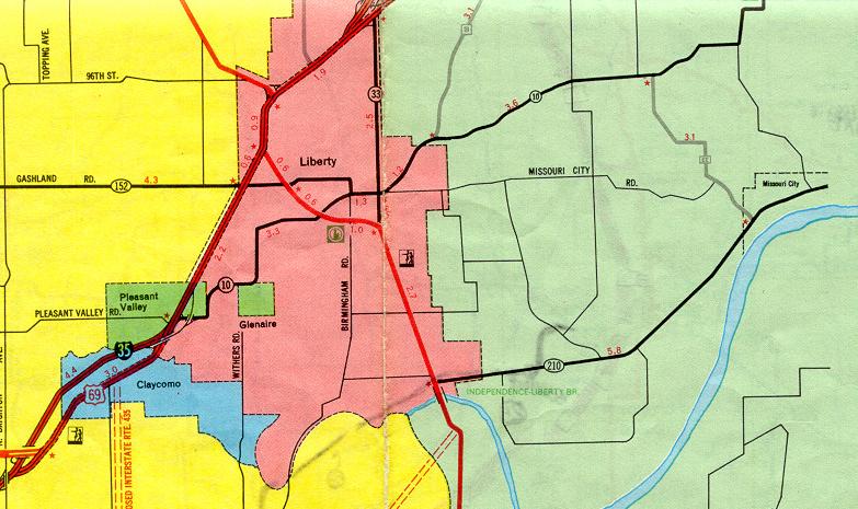 Inset map for Liberty, Mo. (1969)
