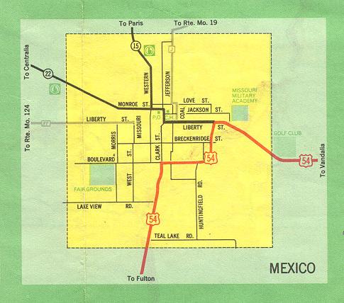 Inset map for Mexico, Mo. (1969)