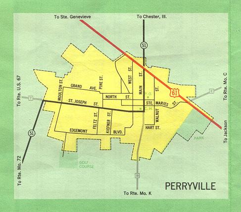 Inset map for Perryville, Mo. (1969)