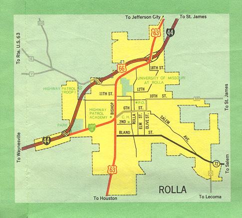 Inset map for Rolla, Mo. (1969)