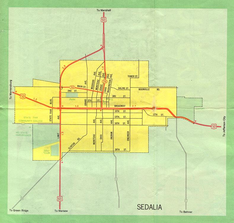 Inset map for Sedalia, Mo. (1969)