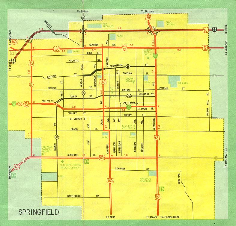 Inset map for Springfield, Mo. (1969)