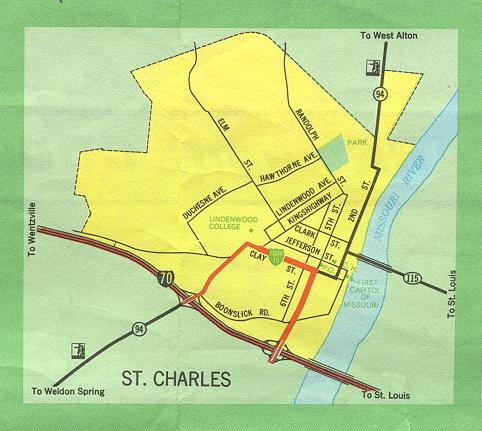 Inset map for St. Charles, Mo. (1969)