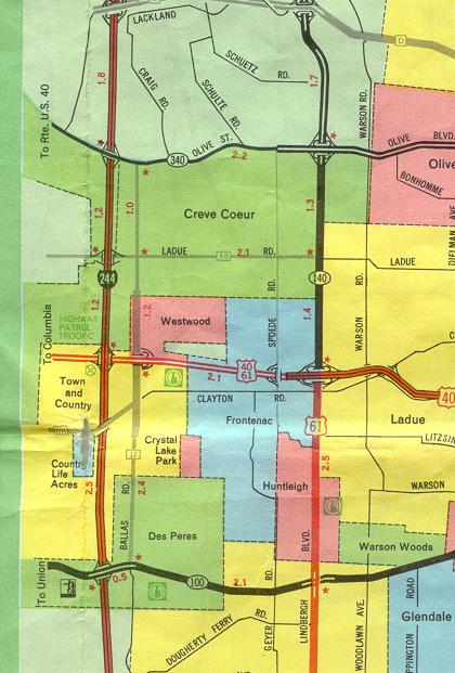 Inset map for West St. Louis County, Mo. (1969)