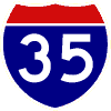 I-35 marker