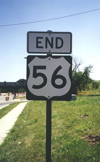End of US 56 in Kansas City, Mo.