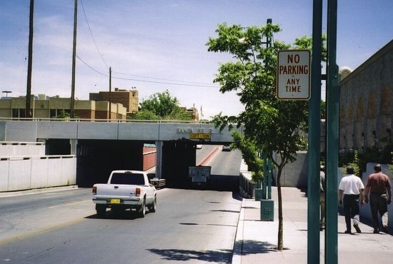 Central Avenue at the Santa Fe railway, Albuquerque, NM